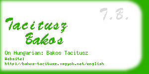 tacitusz bakos business card